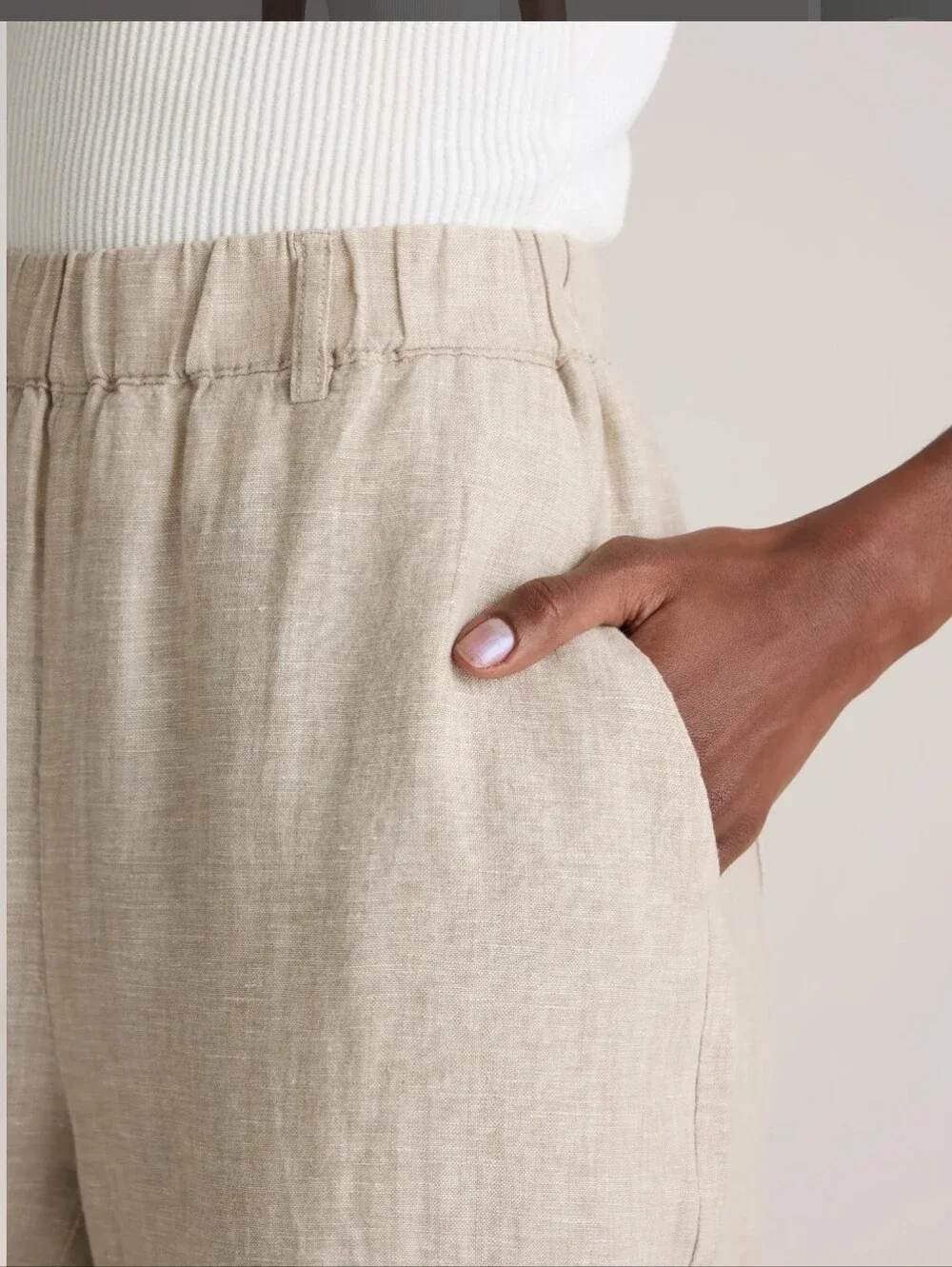 QUINCE 100% EUROPEAN LINEN PANTS FLAX SZ XS